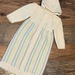 Tiny Finery Knit bunting zip sweater